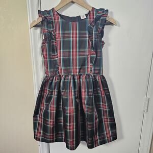 NEW GAP KIDS Plaid Sleeveless Holiday Dress Size Large 10 Classic Traditional